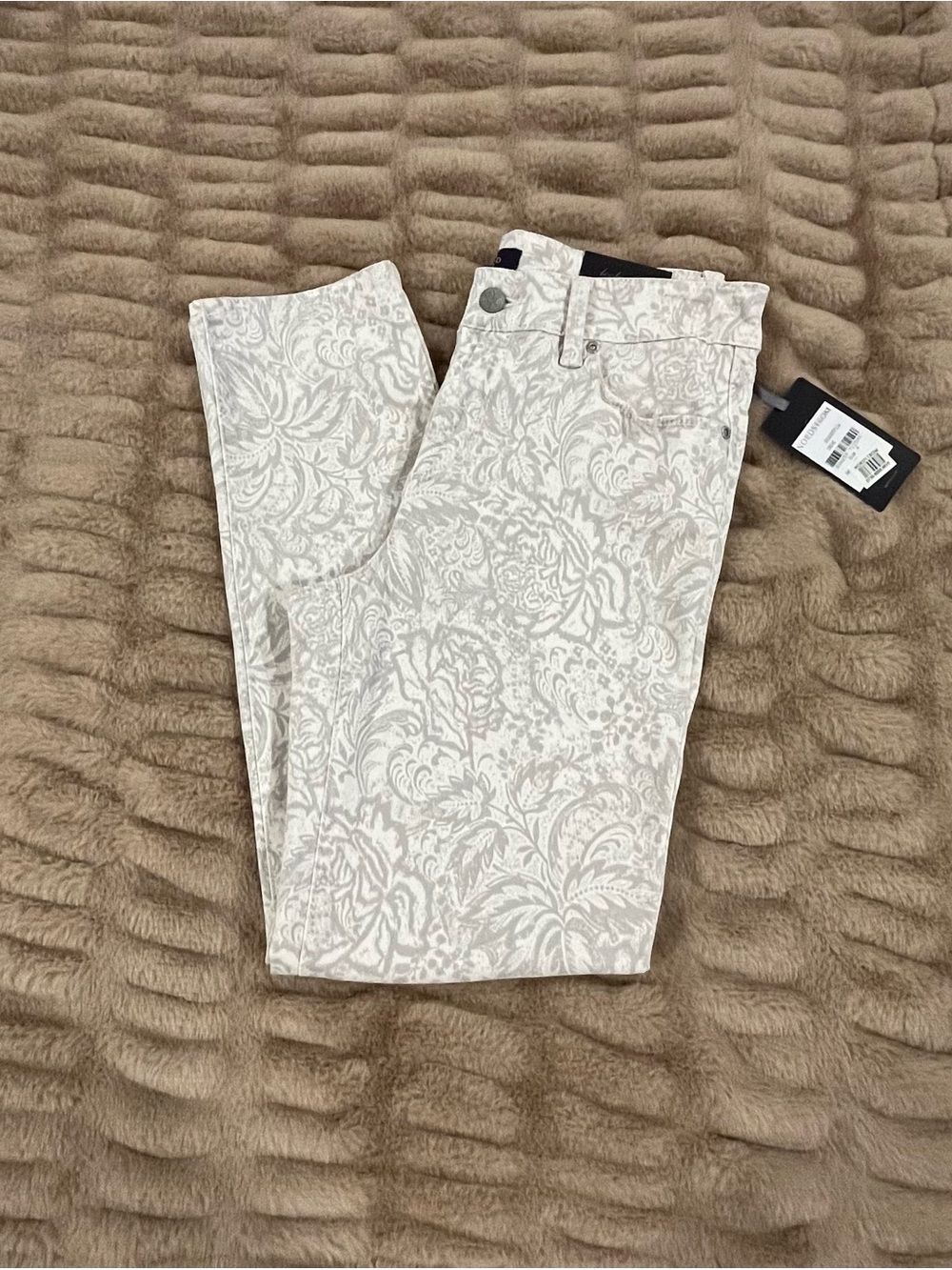 NYDJ Ankle Floral Print Stretch Jeans NWT
